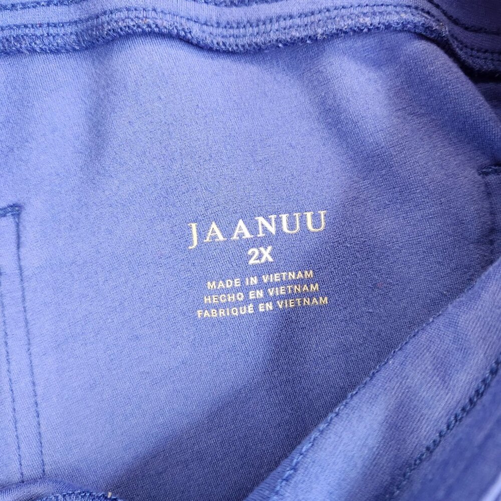 Jaanuu Scrub Pants Womens 2X Blue 10 Pocket Jogger Cargo Jersey Knit Drawstring - Picture 11 of 15